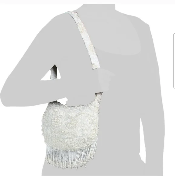 TJ Maxx Marshall’s Viral Pearl Beaded Shoulder Bag with Beaded details hanging - Picture 6 of 8